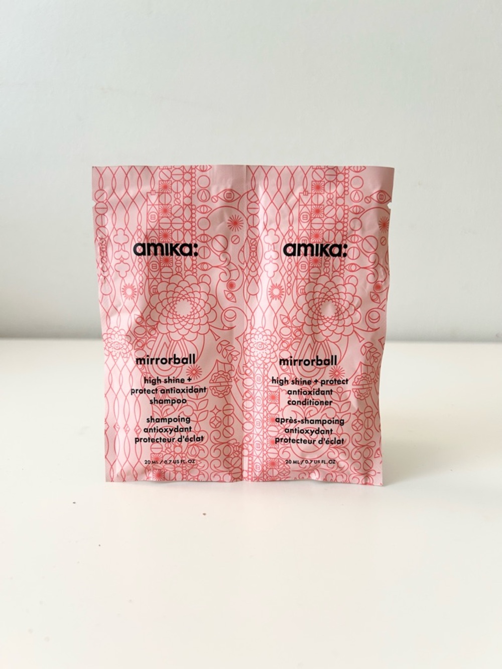 🌸AMIKA Mirrorball High Shine+Protect Antioxidant Shampoo & Conditioner 20mL x 2